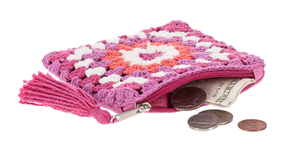 Crochet Flower Coin Purse