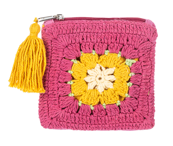 Crochet Flower Coin Purse