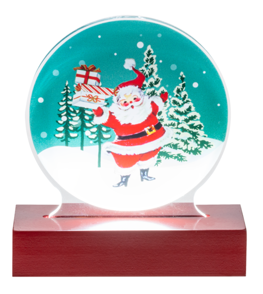 LED Light Up Retro Santa Tabletop Figurine