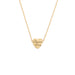 Be Courageous & Strong Gold Art Heart Necklace