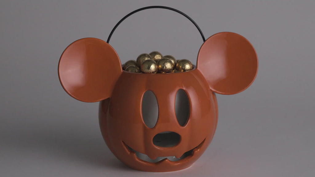 Disney Mickey Mouse Jack-o'-Lantern Candy Bowl With Light