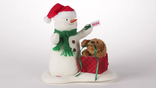 Wrapped in Joy Singing Snowman Plush With Motion