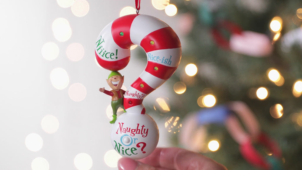 Naughty or Nice? 2024 Ornament With Light and Sound