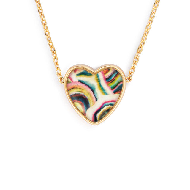 Forever Friends Gold Art Heart Necklace