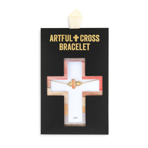 Artful Cross Bracelet - Love