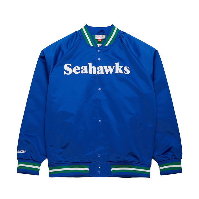 Mitchell and Ness Lightweight Satin Jacket - Seattle Seahawks