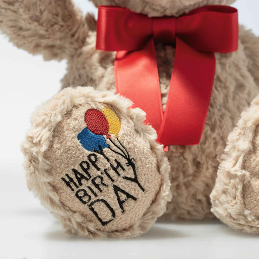 Steiff Jimmy “Happy Birthday” Teddy Bear with Bow, 14"