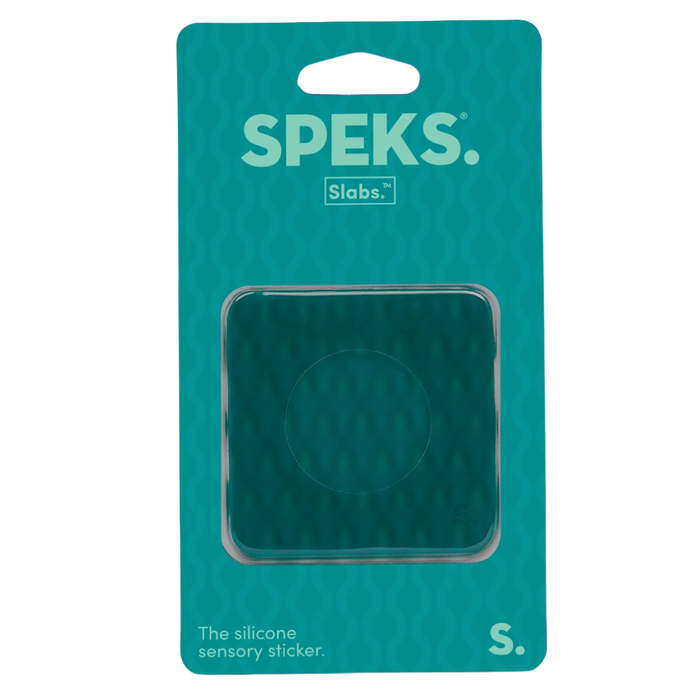 Teal Mesh Square Slabs Silicone Sensory Sticker