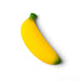 A yellow banana-shaped novelty item with green ends, shown on a plain white background.