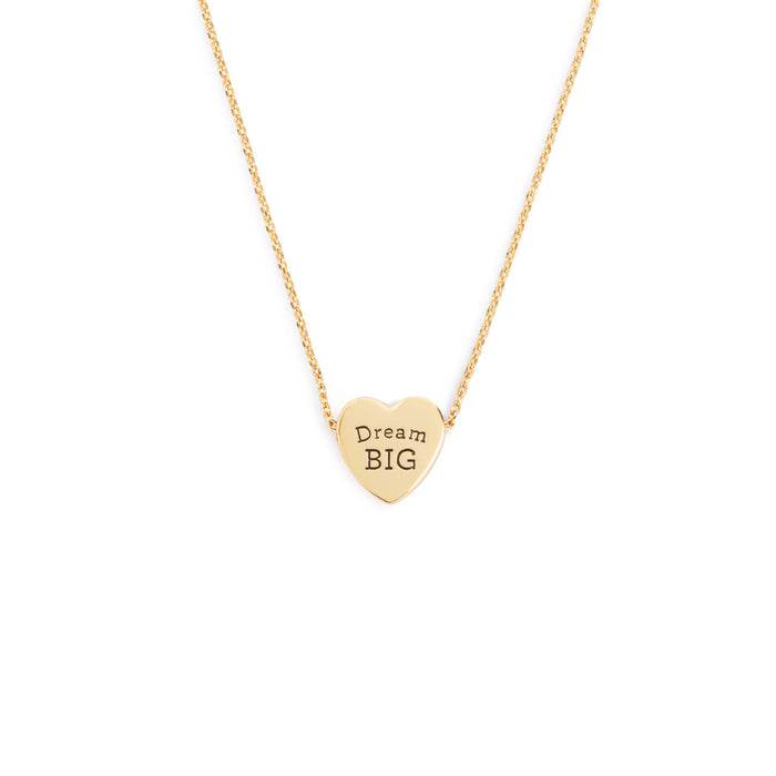 Dream Big Gold Art Heart Necklace