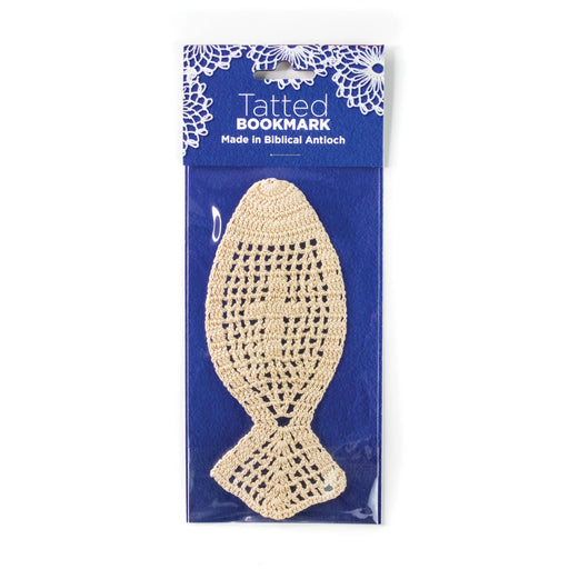 Handmade Tatted Lace Fish Bookmark