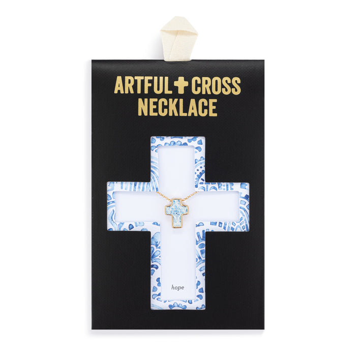 Artful Cross Necklace - Hope