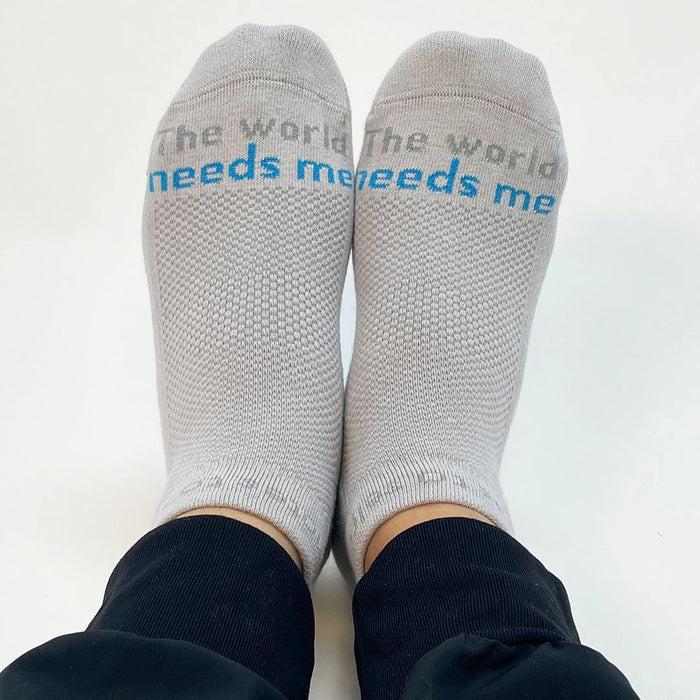 The world needs me - being me™ Grey Low-Cut Socks