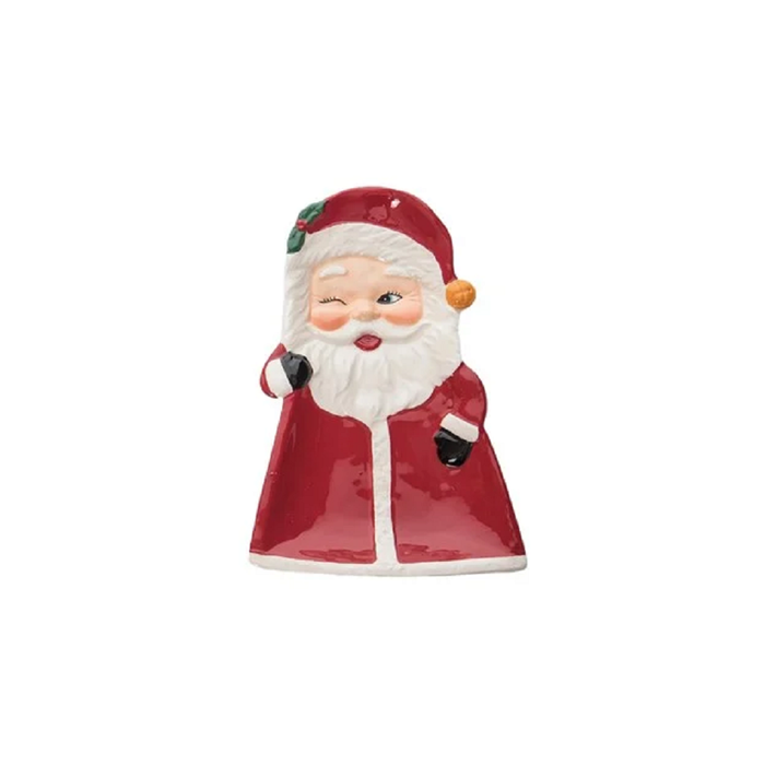 Vintage Christmas Character Tidbit Plate santa