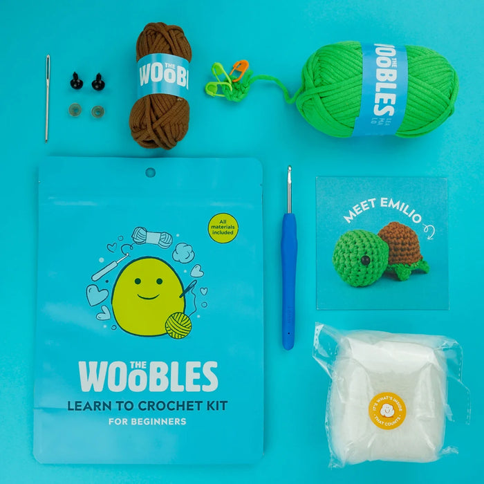 The Woobles Emilio the Turtle Crochet Kit