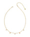 Kendra Scott Mini Elisa Gold Strand Necklace in Pink Mix