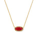 Kendra Scott Elisa Gold Pendant Necklace in Red Kyocera Opal