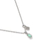 Kendra Scott Mini Elisa and Dira Silver Necklace in Green Lab Grown Opal
