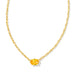 Kendra Scott Cailin Gold Pendant Necklace in Golden Yellow Crystal