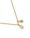 Kendra Scott Mini Elisa and Dira Gold Necklace in Light Pink Lab Grown Opal