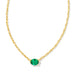 Kendra Scott Cailin Gold Pendant Necklace in Green Crystal
