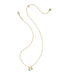 Kendra Scott Mini Elisa and Dira Gold Necklace in Blue Lab Grown Opal