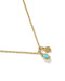 Kendra Scott Mini Elisa and Dira Gold Necklace in Blue Lab Grown Opal
