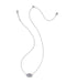Kendra Scott Elisa USA Silver Pendant Necklace in in Red White Blue Star Illusion