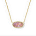 Kendra Scott Elisa Gold Pendant Necklace in Light Mauve Illusion