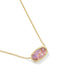 Kendra Scott Elisa Gold Pendant Necklace in Light Mauve Illusion