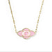 Kendra Scott Abbie Medallion Gold Pendant Necklace in Pink Mix