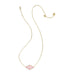 Kendra Scott Abbie Medallion Gold Pendant Necklace in Pink Mix