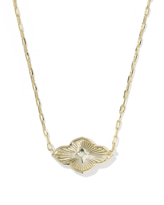 Kendra Scott Abbie Medallion Gold Pendant Necklace