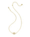 Kendra Scott Abbie Medallion Gold Pendant Necklace in Neutral Mix