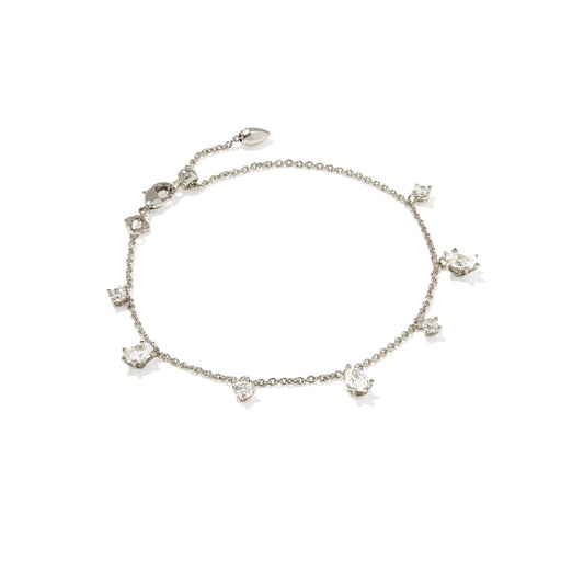 Kendra Scott Cailin Silver Delicate Chain Bracelet in White Cubic Zirconia