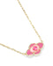 Kendra Scott Abbie Medallion Gold Pendant Necklace in Hot Pink Mix
