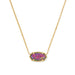Kendra Scott Elisa Gold Pendant Necklace in Dark Lavender Kyocera Opal