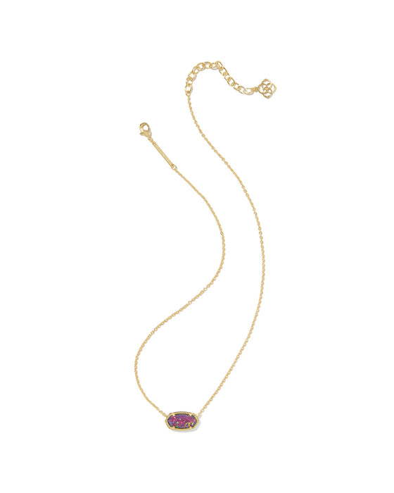 Kendra Scott Elisa Gold Pendant Necklace in Dark Lavender Kyocera Opal
