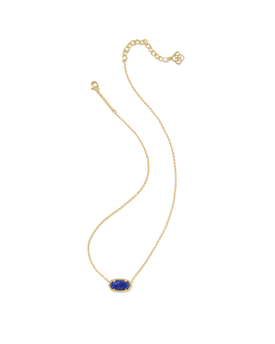 Kendra Scott Elisa Gold Pendant Necklace in Indigo Kyocera Opal