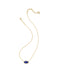 Kendra Scott Elisa Gold Pendant Necklace in Indigo Kyocera Opal