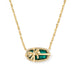 ELISA BOW SHORT PENDANT NECKLACE GOLD PINE ILLUSION
