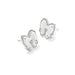 HALEY BOW STUD EARRINGS SILVER IVORY MOTHER OF PEARL