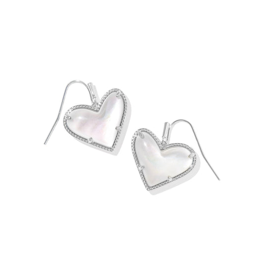 Heart-shaped earrings with a white background