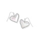 Heart-shaped earrings with a white background