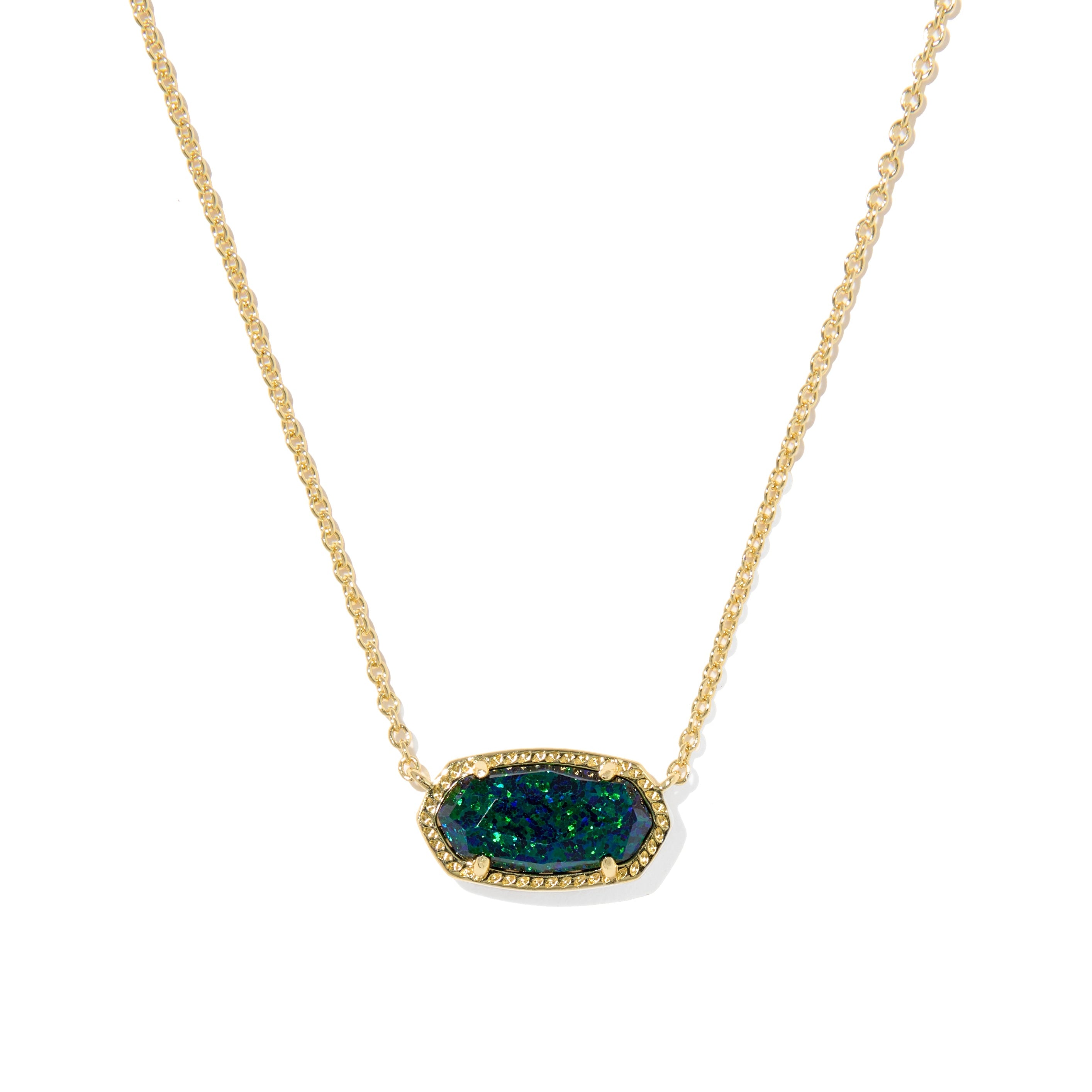 Kendra Scott Elisa Gold Pendant Necklace in Night Kyocera Opal