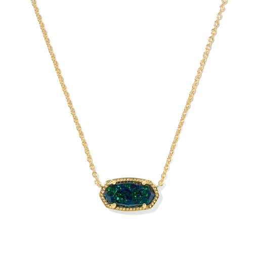 Kendra Scott Elisa Gold Pendant Necklace in Night Kyocera Opal