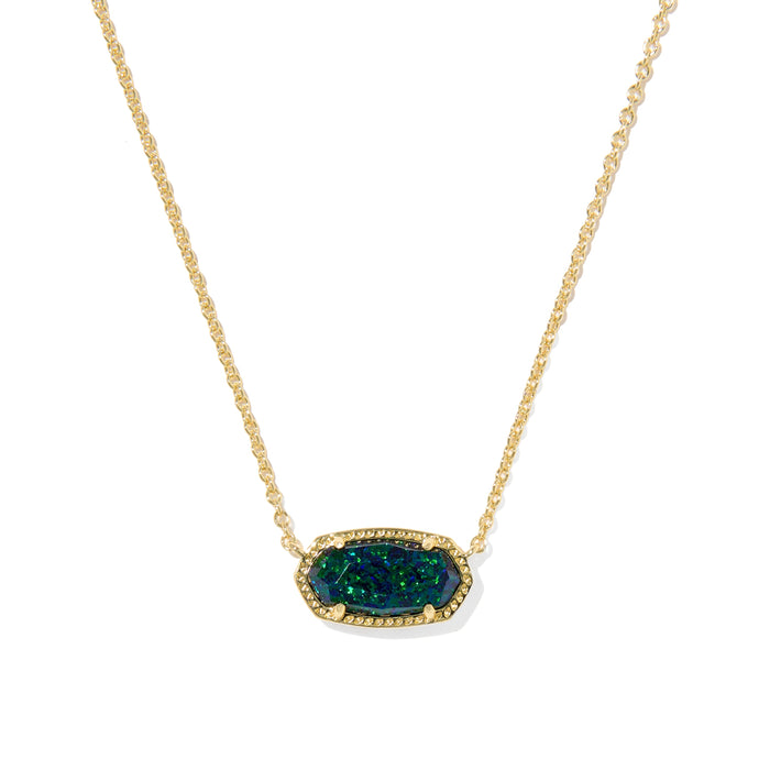 Kendra Scott Elisa Gold Pendant Necklace in Night Kyocera Opal