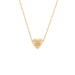 Moon and Back Gold Art Heart Necklace
