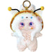 Plush keychain with cartoon character design on a white background