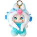 Plush toy keychain with colorful design on a white background